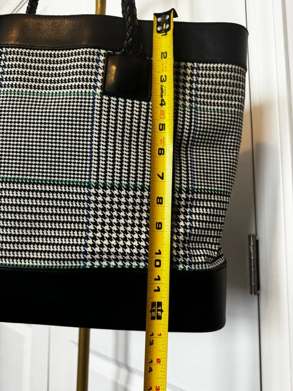 Lauren Ralph Lauren Houndstooth Plaid Tote
